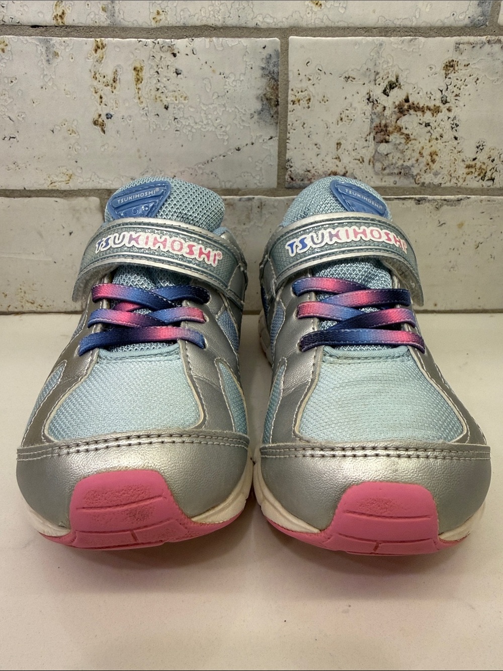 Tsukihoshi Silver Sky Sneakers Girls Size 11 Silver Pink Blue Athletic Shoes - Picture 5 of 12